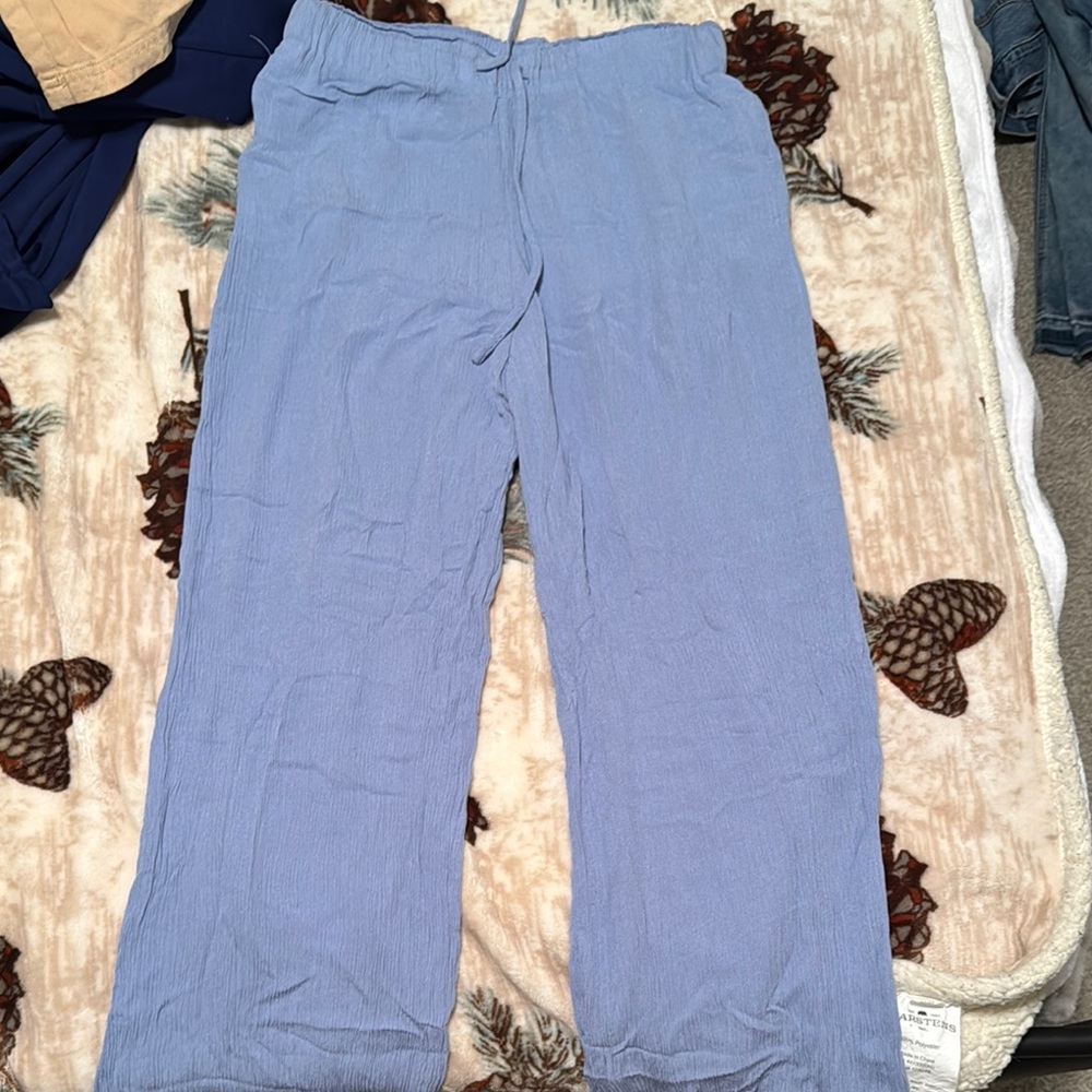 Light Blue Casual Pants